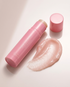 PDRN Collagen Glow Balm open stick with creamy pink balm texture swatch close-up
